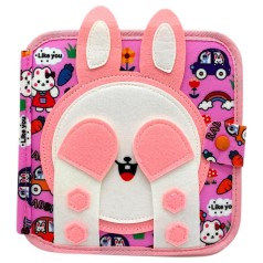 Мягкая книжка-бизиборд (фетр, пальчиковые игры, цифры, сортёр по цветам, пискулька, элементы на липучках и кнопках)