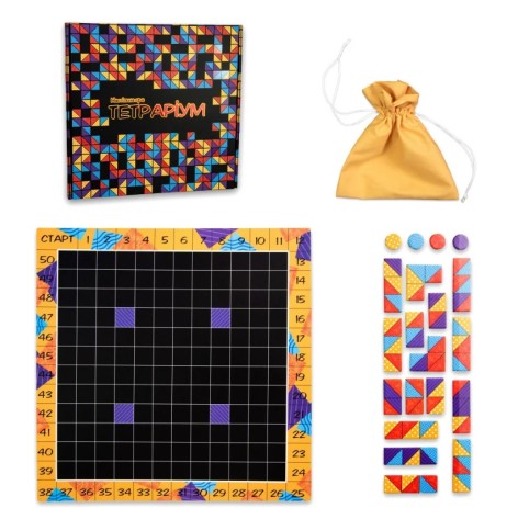 Настільна гра Strateg Тетраріум розважальна українською мовою (30332) Стратег 