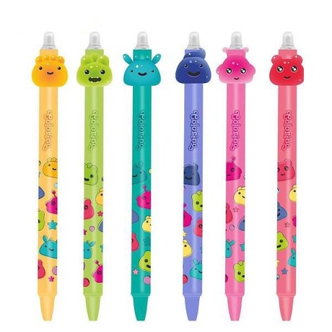 Ручка пиши-стирай 0,5 синя JELLY HEADS дисплей