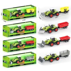 Трактор 4 види, причіп, розмір: 25х5.8х6 см, металопластик, інерція, рухомі елементи, в кор., МІКС ВИДІВ /144-2/