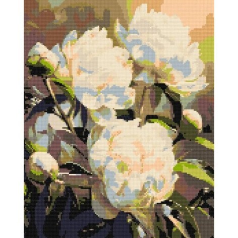 Алмазная мозаика "Гармония пионов" 40*50 см