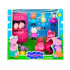 Фігурки для гри PP, набір 7шт, 5см, машина 12см, мотоцикл, мікс видів, в кор-ці, 24-20,5-6см /30/