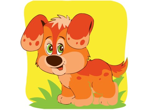 Набір для розпису за номерами Собачка з теплим кольором Strateg розміром 20х20 см (HH7057)