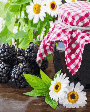 Картина по номерам 40*50 Ежевичное варенье