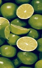 Набор для росписи по номерам Яркий лайм Strateg размером 50х25 см (WW003)