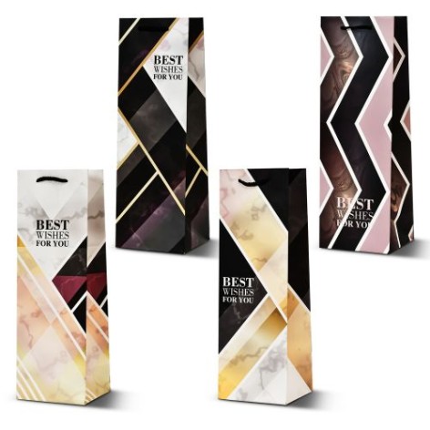 Пакет подарунковий паперовий під пляшку 