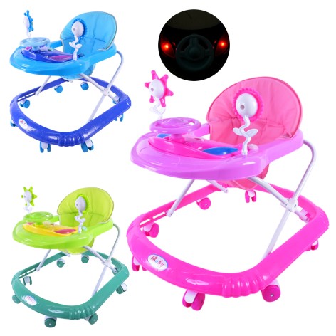 Ходунки музыкальные с брязкальцами, свет,3 цвета 