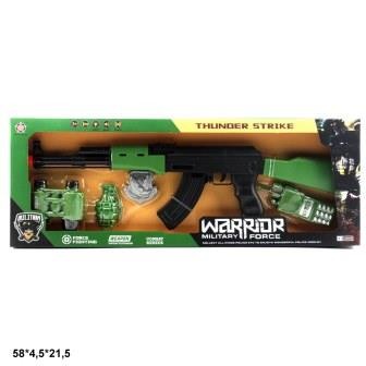 Игрушечный военный набор оружия HY9012-1 на батарейках, музыка, свет, вибрация, 58*4,5*21,5