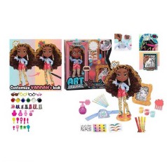 Лялька 23 см, шарнірні суглоби, взуття, аксесуари, фарби, пензлик, фломастери, в кор. 26*30 см