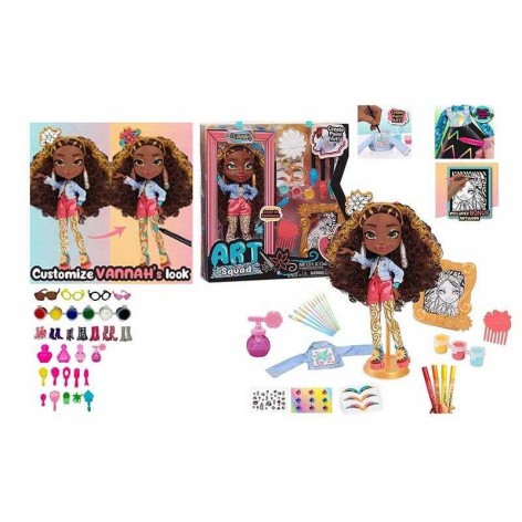 Лялька 23 см, шарнірні суглоби, взуття, аксесуари, фарби, пензлик, фломастери, в кор. 26*30 см