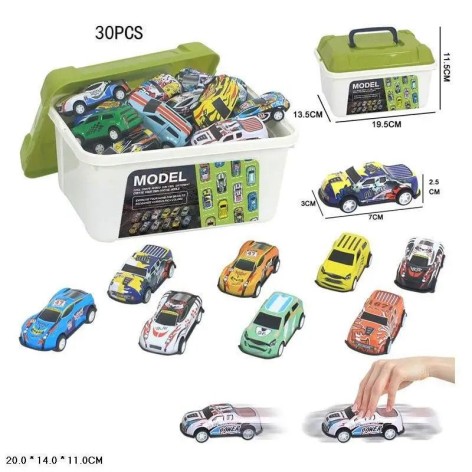 Набор арт. 051-T30H (36шт) 30 машин в наборе, чемодан 20*14*11см