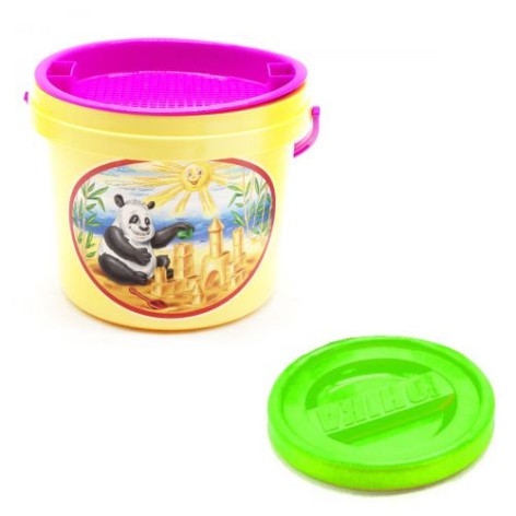Відро з ситечком та кришкою, жовтий