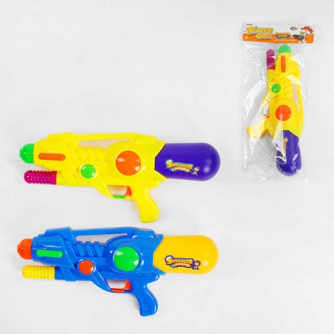 Водный пистолет 2 цвета, с накачкой, 41 см, в п/е 