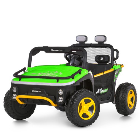 Джип машина на акумуляторі M 6282EBLR-5(24V) (1шт) р/к, 2,4G, 2*65W,1*24V7AH, муз, світло, шкір.сидіння, BLUETOOTH, USB, EVA, зелений