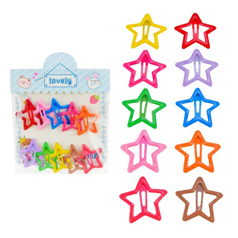 Аксессуары для девочек заколки, 10 шт в упак п/е 10*10*2см 