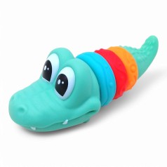 Игрушка для ванной "Веселый крокодил", пирамидка резиновая