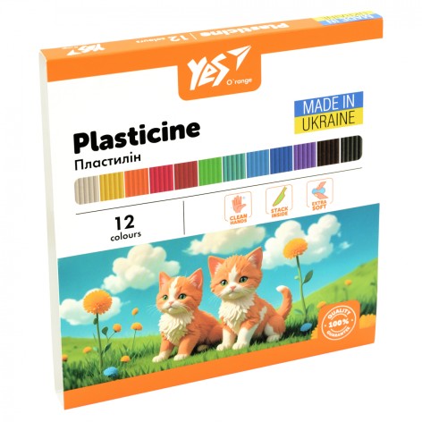 Пластилин Yes, 12 кол., 240г 