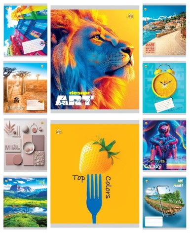 Зошит 48 арк.лінія Тверда ТА52502 МІКС 3, 10/200, 10к. ціна за 10 шт.