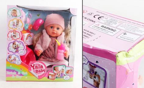 УЦЕНКА 30% Лялька 45см BLS024C/D/F/J інтерактивна з аксес.плаче,горщик 4в.кор.38*19*34,5 