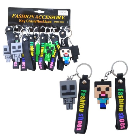 Брелоки гумові Майнкрафт, 12 штук