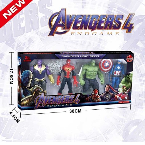 Набір героїв 4 фігурки, підсвічування, середня висота фігурки 15 см, рухомі кінцівки, аксесуари, в кор. 