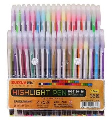 Набір ручок гелевих 36 кольорів 