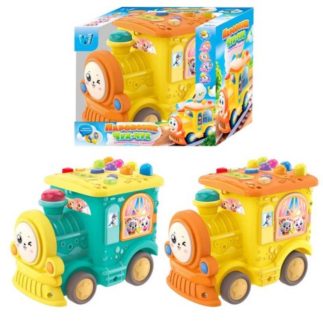 Музыкальный паровозик WToys 16x10.5x14см, подсветка, сказки, песни, скороговорки, загадки, пальчиковые игры