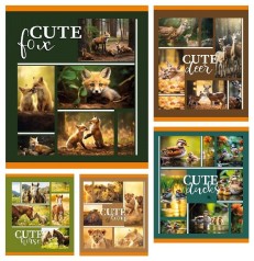 Тетрадь 48 арк.клітинка Тверда 41508 Cute friends, 5к., 10 шт. в уп. 