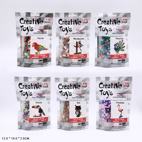 Термомозаїка тривимірна птахи 6 видів мікс, п/е 19*12,5*2,5см 