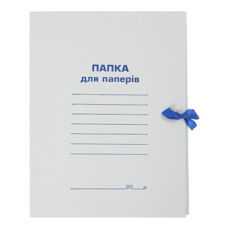 Папка на завязках А4, картон 0,41мм, цельнокроеная, цена за 5 шт. //