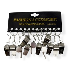 Металевий свисток брелок (12 шт)