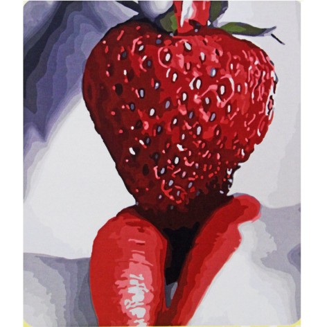 Картина по номерам 0453 ОРТ цв. Клубничные губы 40*50