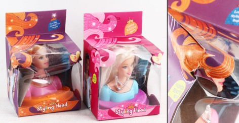 УЦЕНКА 40% Голова для мікс 4 види, аксес для зачіски кор. 10*8*10см 