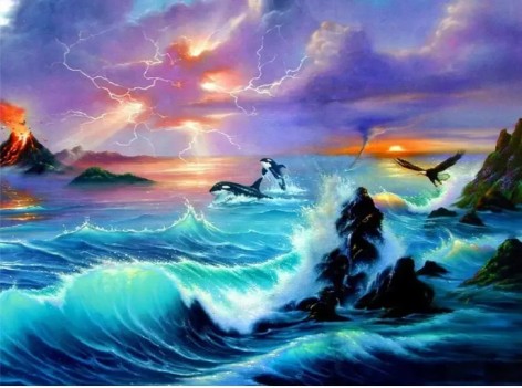 Алмазна мозаїка за номерами 40*50 