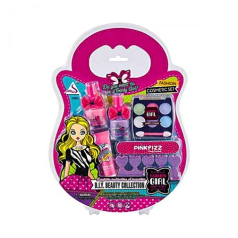 Дитяча косметика MIC "Набір дитячої косметики" 2 лаки для нігтів, блиск для губ, палетка тіней 6 кольорів, пилка, роздільник (J-205)