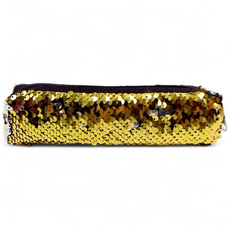 Пенал-косметичка ПАЕТКИ золото