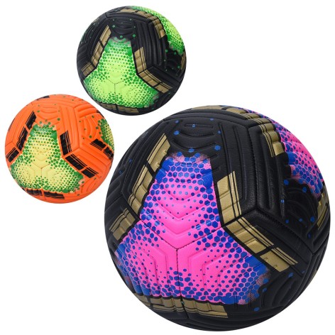 М'яч футбольний розмір 5, ПВХ, 420-440г, 3 кольори, у п/е /20/