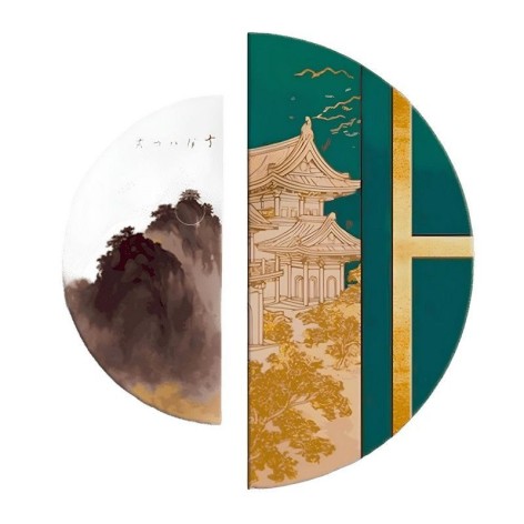 Картина по номерам с красками металлик "Восточная гармония" (полукруги 50 см, 70 см)