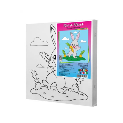 Набір для розпису по контурах Riviera Blanca "Веселий зайчик" 25x25 см (КА-118)