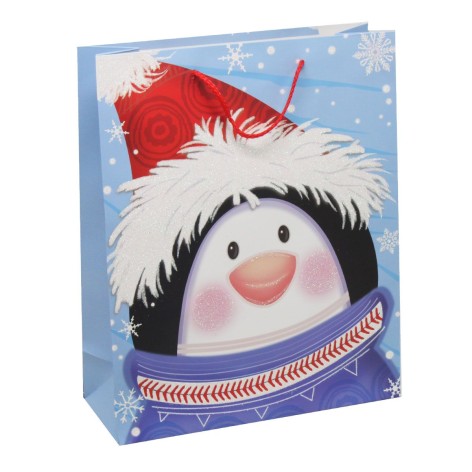 Пакет подарочный ПИНГВИН (30х40 см)