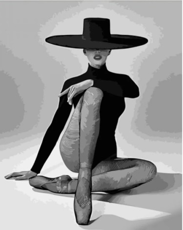 Набор для росписи по номерам Балерина модель Strateg размером 40х50 см (DY390)