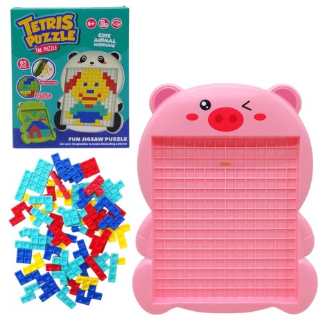 Мозаїка Тетріс -  поросятко, 65 елементів