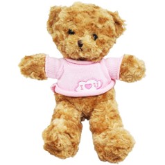 Мягкая игрушка медвежонок в розовом 30см.