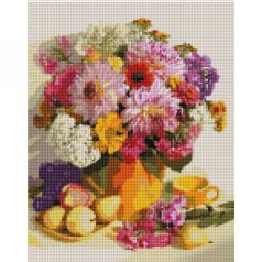 Алмазна мозаїка Натюрморт з букетом 30х40 см