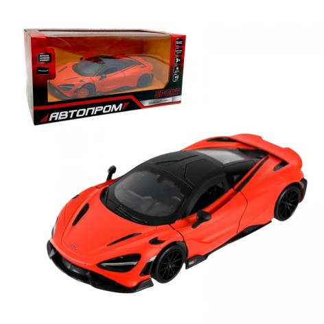 Машина мет. 1:24 "McLaren 765 LT",батар.,свет,звук,откр.двери, короб. 24,5*12*10см