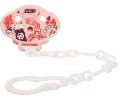 Ланцюжок для пустушки рожевий