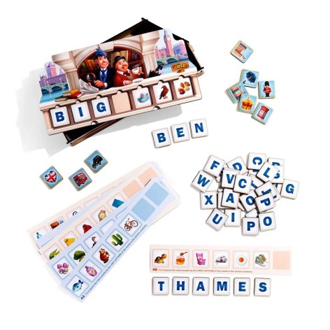 Деревянная детская развивающая игра "Ребус", на английском языке