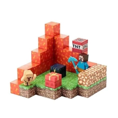 Конструктор магнитный "Майнкрафт/Minecraft" 56 элементов, фигурки героев, в коробке