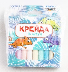 УЦЕНКА 50% Мел Маленький круглый - 18 штук разноцветный Стратег 1 шт.