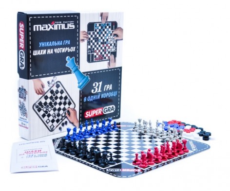 Шахи на чотирьох 31 гра в коробці ТМ_Максимус